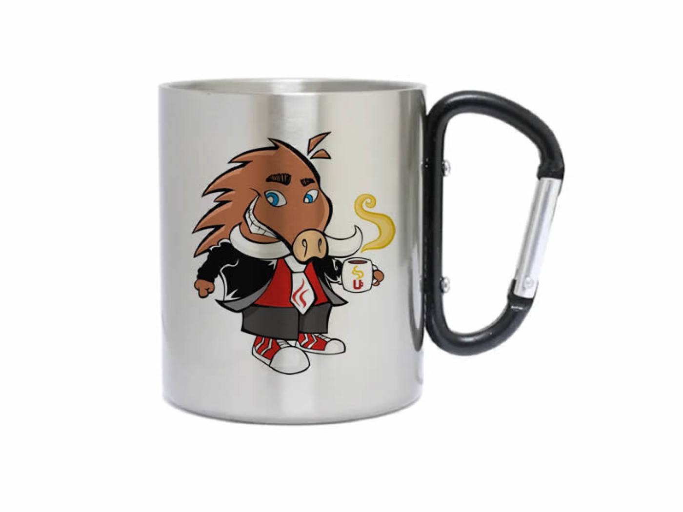 Caneca Inox com Mosquetão Javali