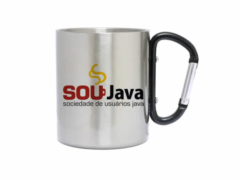 Caneca Inox com Mosquetão Sou Java